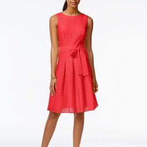 Tommy Hilfiger Illusion Striped Fit &Flare Dress